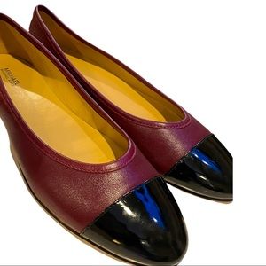 🆕Michael Kors SABRINA BALLET FLATS in Oxblood with box